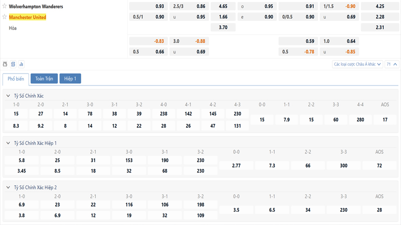 Bang Ty Le Keo Wolves Vs Manchester United (1)